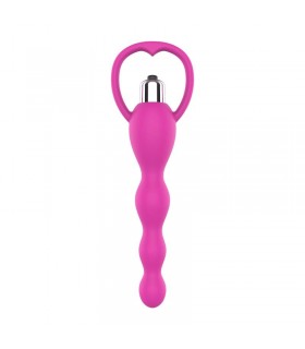 Cadena Anal con Vibración Rosa