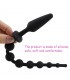 Plug Anal con Cadena Anal Silicona Negro