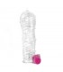 Funda para el Pene Texturizada con Bala Vibradora Transparen