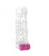Funda para el Pene puntitos Texturizada con Bala Vibradora Transparen
