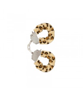 Esposas para Muñecas Forradas de Peluche Leopardo