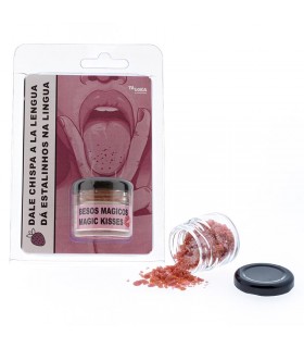 Dale Chispa a la Lengura Caramelo Sabor Fresa con Chasquidos