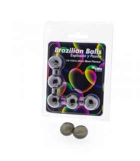 Set 5 Brazilian Balls Gel Excitante Efecto More Flavor/Más S