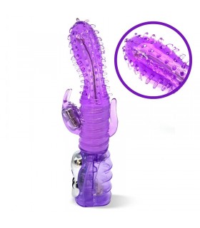 Travel Partner 18 cm Purpura con Estimulador Perianal