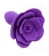 Plug Anal de Silicona con Rosa Púrpura