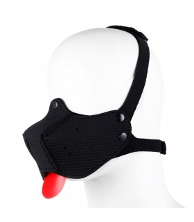 Bozal de Perro de Neopreno Desmontable Ajustable Negro