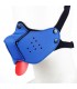 Bozal de Perro de Neopreno Desmontable y Ajustable Azul