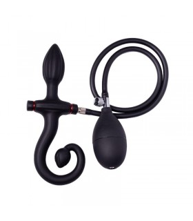 Plug Anal Inflable con Bomba Negro