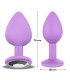 Sparkly Plug Anal Silicona Talla S Lilac