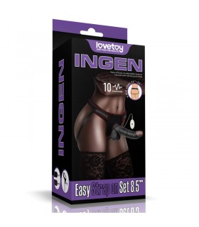 Arnés Ajustable con Dildo 8.5 10 Funciones