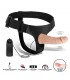 Eleto Arnés con Dildo Hueco Desmontable, Vibración y Control