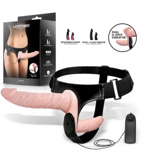 Batek Arnés con Dildo Doble Desmontable, Punto G y Vibración