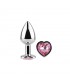 Plug Anal de Metal Corazón Fuchsia Talla S