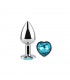 Plug Anal de Metal Corazón Azul Talla S