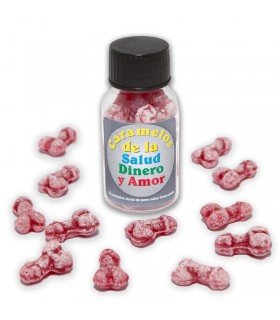 Bote 12 Caramelos Forma Pene Sabor Frutas