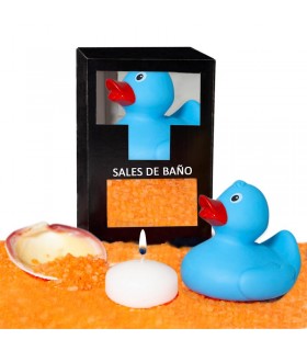 Set Sales Baño Aroma Mango Pato, Vela y Concha 150 gr