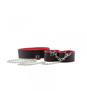 Shots Ouch! Collar y Muñequeras Reversibles Color Rojo