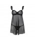Milagros Chemise y Tanga Negro