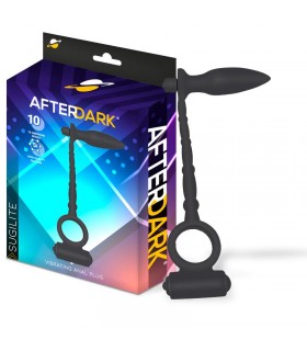 Sugilite Plug Anal con Vibración y Anillo para el Pene con V
