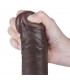 Dildo Dual Layer Piel Deslizante 9.5 Negro