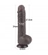 Dildo Dual Layer Piel Deslizante 9.5 Negro