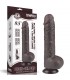 Dildo Dual Layer Piel Deslizante 9.5 Negro
