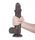 Dildo Dual Density Piel Deslizante 9 Negro