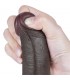 Dildo Dual Density Piel Deslizante 9 Negro