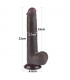 Dildo Dual Density Piel Deslizante 9 Negro