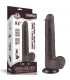 Dildo Dual Density Piel Deslizante 9 Negro
