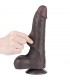 Dildo Dual Density Piel Deslizante 8.5 Negro