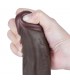 Dildo Dual Density Piel Deslizante 8.5 Negro
