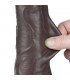 Dildo Dual Density Piel Deslizante 8.5 Negro