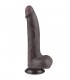 Dildo Dual Layer Piel Deslizante 8.5 Negro.