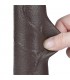 Dildo Dual Layer Piel Deslizante 8.5 Negro.