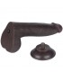 Dildo Dual Layer Piel Deslizante 8.5 Negro.