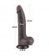 Dildo Dual Layer Piel Deslizante 8.5 Negro.