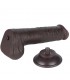 Dildo Dual Layer Piel Deslizante 8 Con testitulos Negro