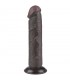 Dildo Dual Layer Piel Delizante 8 Negro