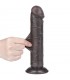 Dildo Dual Layer Piel Delizante 8 Negro