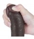 Dildo Dual Layer Piel Delizante 8 Negro