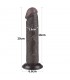 Dildo Dual Layer Piel Delizante 8 Negro
