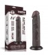 Dildo Dual Layer Piel Delizante 8 Negro