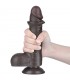 Dildo Dual Layer Piel Deslizante 7.5 Negro