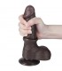 Dildo Dual Layer Piel Deslizante 7.5 Negro