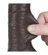Dildo Dual Layer Piel Deslizante 7.5 Negro