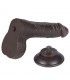 Dildo Dual Layer Piel Deslizante 7.5 Negro