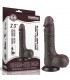 Dildo Dual Layer Piel Deslizante 7.5 Negro