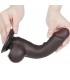 Dildo Dual Layer Piel Deslizante 7.5 Testiculos negro