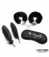 Set de 3 Piezas Antifaz, Esposas y Plumas Negro